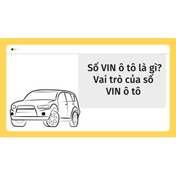Số VIN ô tô là gì? Vai trò của số VIN ô tô
