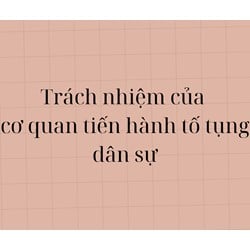 Trách nhiệm của cơ quan tiến hành tố tụng dân sự
