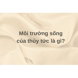 Môi trường sống của thủy tức là gì?