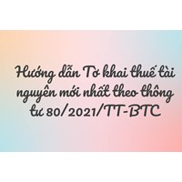 Hướng dẫn Tờ khai thuế tài nguyên mới nhất theo thông tư 80/2021/TT-BTC