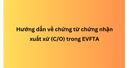 Hướng dẫn về chứng từ chứng nhận xuất xứ (C/O) trong EVFTA