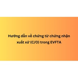 Hướng dẫn về chứng từ chứng nhận xuất xứ (C/O) trong EVFTA