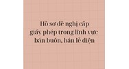 Hồ sơ đề nghị cấp giấy phép trong lĩnh vực bán buôn điện, bán lẻ