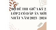 Bộ đề thi giữa học kì 2 lớp 2 có đáp án mới nhất