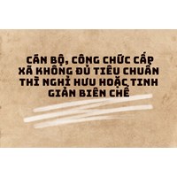 Cán bộ, công chức cấp xã không đủ tiêu chuẩn thì nghỉ hưu hoặc tinh giản biên chế