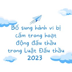 Bổ sung hành vi bị cấm trong hoạt động đấu thầu trong Luật Đấu thầu 2023