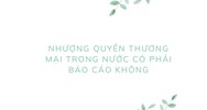 Nhượng quyền thương mại trong nước có phải báo cáo không