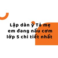 Lập dàn ý Tả mẹ em đang nấu cơm lớp 5 chi tiết nhất