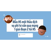 Mẫu HS mời thầu dịch vụ phi tư vấn qua mạng 1 giai đoạn 2 túi HS