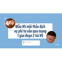 Mẫu HS mời thầu dịch vụ phi tư vấn qua mạng 1 giai đoạn 2 túi HS