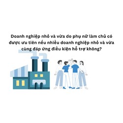 Doanh nghiệp nhỏ và vừa do phụ nữ làm chủ có được ưu tiên nếu nhiều doanh nghiệp nhỏ và vừa cùng đáp ứng điều kiện hỗ trợ không?
