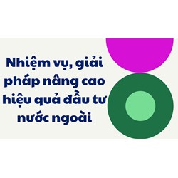 Nhiệm vụ, giải pháp nâng cao hiệu quả đầu tư nước ngoài
