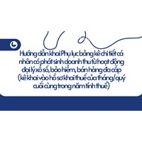Hướng dẫn khai Phụ lục bảng kê chi tiết cá nhân có phát sinh doanh thu từ hoạt động đại lý xổ số, bảo hiểm, bán hàng đa cấp (kê khai vào hồ sơ khai thuế của tháng/quý cuối cùng trong năm tính thuế)