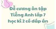 Đề cương ôn tập Tiếng Anh lớp 7 học kì 2 có đáp án