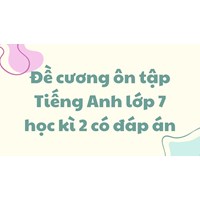 Đề cương ôn tập Tiếng Anh lớp 7 học kì 2 có đáp án