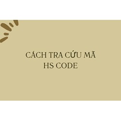 Cách tra cứu mã HS code