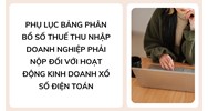 Hướng dẫn khai Phụ lục bảng phân bổ số thuế thu nhập doanh nghiệp phải nộp đối với hoạt động kinh doanh xổ số điện toán