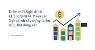 Điểm mới Nghị định 35/2023/NĐ-CP sửa các Nghị định xây dựng, kiến trúc, bất động sản