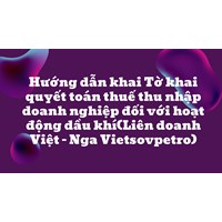 Hướng dẫn khai Tờ khai tạm tính tiền lãi dầu, khí nước chủ nhà (Liên doanh Việt-Nga “Vietsovpetro”)
