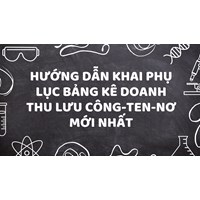 Hướng dẫn khai Phụ lục bảng kê doanh thu lưu công-ten-nơ mới nhất