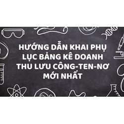 Hướng dẫn khai Phụ lục bảng kê doanh thu lưu công-ten-nơ mới nhất