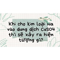 Khi cho kim loại Na vào dung dịch CuSO4 thì sẽ xảy ra hiện tượng gì?