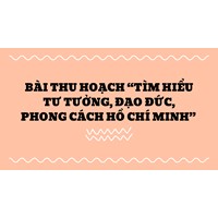 Bài thu hoạch “Tìm hiểu tư tưởng, đạo đức, phong cách Hồ Chí Minh”