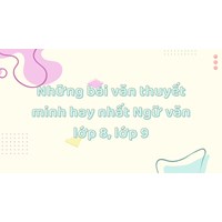 Những bài văn thuyết minh hay nhất Ngữ văn lớp 8, lớp 9