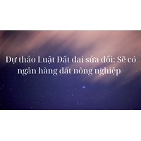 Dự thảo Luật Đất đai sửa đổi: Sẽ có ngân hàng đất nông nghiệp