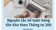 Nguyên tắc kế toán hàng tồn kho theo Thông tư 200