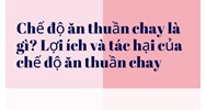 Chế độ ăn thuần chay là gì? Lợi ích và tác hại của chế độ ăn thuần chay