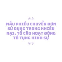 Mẫu Phiếu chuyển đơn sử dụng trong khiếu nại, tố cáo hoạt động tố tụng hình sự