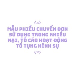 Mẫu Phiếu chuyển đơn sử dụng trong khiếu nại, tố cáo hoạt động tố tụng hình sự