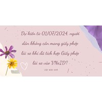 Dự kiến từ 01/07/2024, người dân không cần mang giấy phép lái xe khi đã tích hợp Giấy phép lái xe vào VNeID?