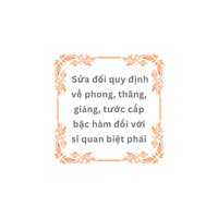 Sửa đổi quy định về phong, thăng, giáng, tước cấp bậc hàm đối với sĩ quan biệt phái