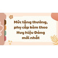 Mức tặng thưởng, phụ cấp kèm theo Huy hiệu Đảng mới nhất