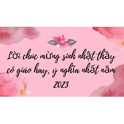 Lời chúc mừng sinh nhật thầy cô giáo hay, ý nghĩa nhất