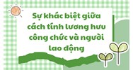 Sự khác biệt giữa cách tính lương hưu công chức và người lao động
