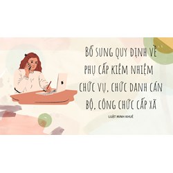 Bổ sung quy định về phụ cấp kiêm nhiệm  chức vụ, chức danh cán bộ, công chức cấp xã