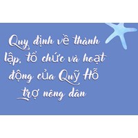 Quy định về thành lập, tổ chức và hoạt động của Quỹ Hỗ trợ nông dân