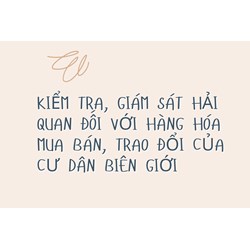 Kiểm tra, giám sát hải quan đối với hàng hóa mua bán, trao đổi của cư dân biên giới