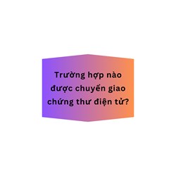 Trường hợp nào được chuyển giao chứng thư điện tử?