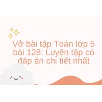 Vở bài tập Toán lớp 5 bài 128: Luyện tập có đáp án chi tiết nhất