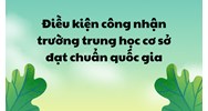 Điều kiện công nhận trường trung học cơ sở đạt chuẩn quốc gia