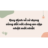 Quy định về sử dụng súng đối với công an cập nhật mới nhất