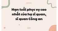Hạn tuổi phục vụ cao nhất của hạ sĩ quan, sĩ quan Công an