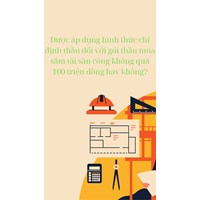 Được áp dụng hình thức chỉ định thầu đối với gói thầu mua sắm tài sản công không quá 100 triệu đồng hay không?