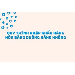 Quy trình nhập khẩu hàng hóa bằng đường hàng không