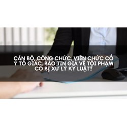 Cán bộ, công chức, viên chức cố ý tố giác, báo tin giả về tội phạm có bị xử lý kỷ luật?
