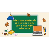 Tổng hợp Phiếu bài tập hè Toán và tiếng việt lớp 2 lên lớp 3 mới nhất